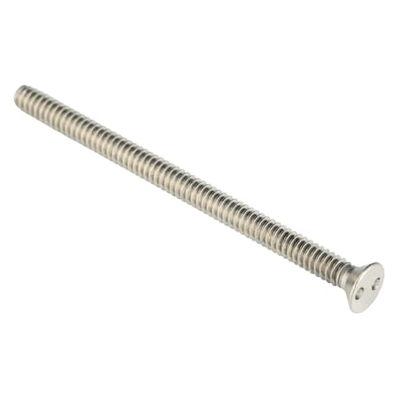 #6-32 x 2 in Spanner Flat Tamper Resistant Screw, Plain Finish, 18-8 Stainless Steel, 25 PK