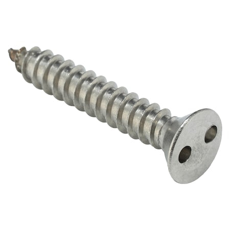 Tamper Resistant Screw, 1-1/4 in, Plain Finish, 18-8 Stainless Steel, Flat Head Spanner Drive