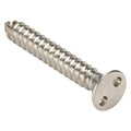Tamper Resistant Screw, 1-1/2 in, Plain Finish, 18-8 Stainless Steel, Flat Head Spanner Drive