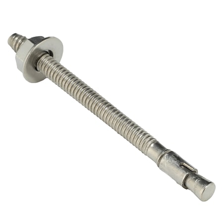 SUP-R-STUD + Wedge Anchor, 1/4" Dia., 3-1/4" L, Steel Plain, 20 PK