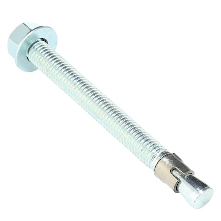 SUP-R-STUD + Wedge Anchor, 1/2" Dia., 5-1/2" L, Steel Zinc Plated, 10 PK