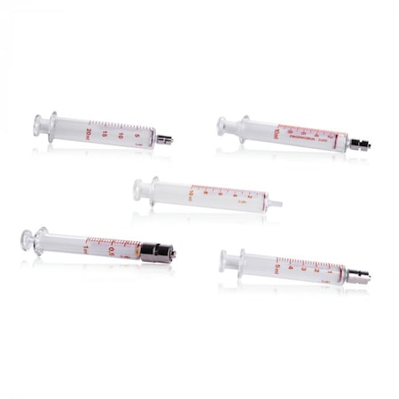 Glass Syringe, Metal Nozzle, 30mL, PK2