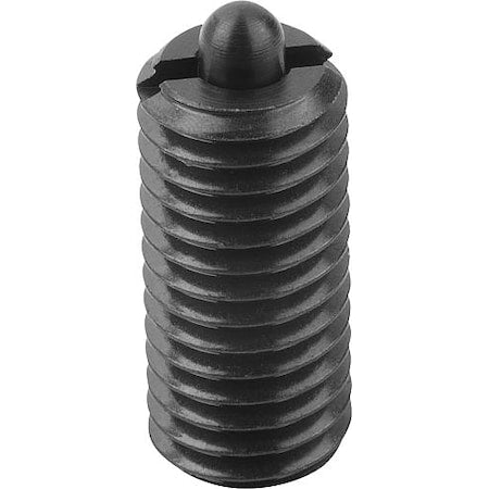 Spring Plunger Intensified Spring Force D=1/4-20 L=20, Steel, Comp: Pin Steel