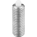 Spring Plunger Standard Spring Force D=M12 L=28, Stainless Steel, Comp: Pin Pom