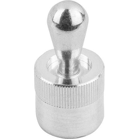 Lateral Spring Plunger, Spring Force Without Seal D=10, D2= 10, L1=10,7, Aluminum, Pin: Steel