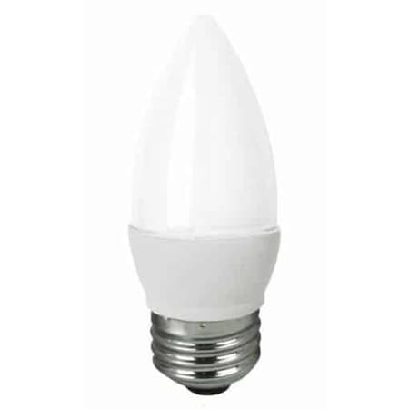LED, 4W B11, DIM, 2400K E26, Frost, Blunt Tip