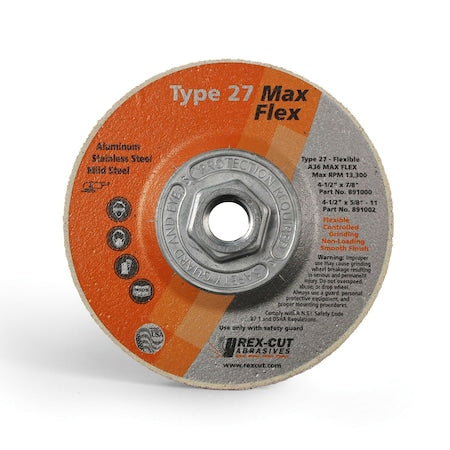 Max Flex Grinding Disc 4 1/2 x 5/8-11 T2
