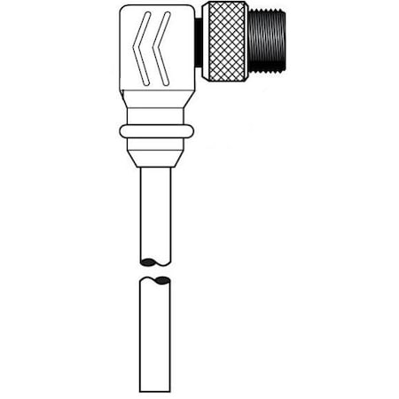 MICR-SYNC DL KEY SGL END M 90 5P 12FT PV