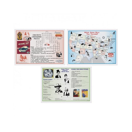 10" x 14" Memory Care Multipack Paper Placemats, PK1000