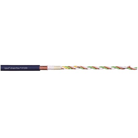 Data Cable, 24 AWG, Blue, TPR, 300 V