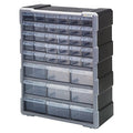 Cabinet With 39 Plastic Drawers, Black