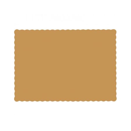 10" x 14" Scalloped Glittering Gold Paper Placemats, PK1000