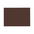 10" x 14" Scalloped Chocolate Brown Paper Placemats, PK1000