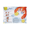 10" x 14" Scalloped Lobster Facts Paper Placemats, PK1000