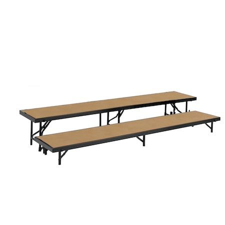 Tapered Standing Choral Riser, 2 Level, Hardboard Floor