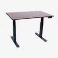 48 in 3-Stage Dual Motor Electric Stand Up Desk - Black / Dark Walnut