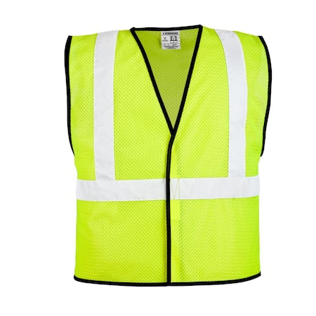 Hi-Vis Vest, Hook-Loop, Class 2, Lime, S-M