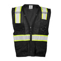 Safety Vest, Zipper, Black, S/M