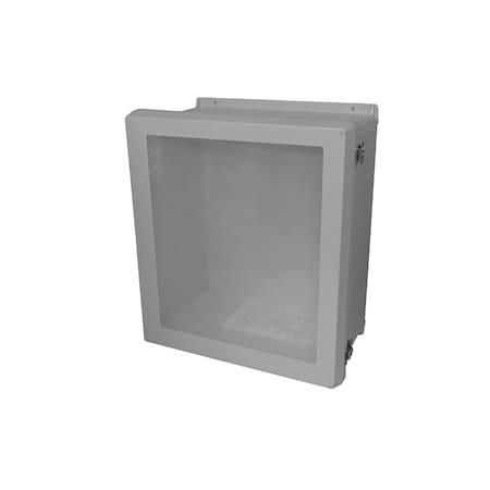 Twist Latch Electrical Enclosures, 7.32 in H, 4.92 in D, 7.32 in W, NEMA 4X, Fiberglass