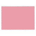 10" x 14" Scalloped Dusty Rose Pink Paper Placemats, PK1000