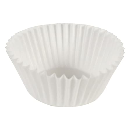 Fluted Bake Cup, 3-1/4", White, PK500