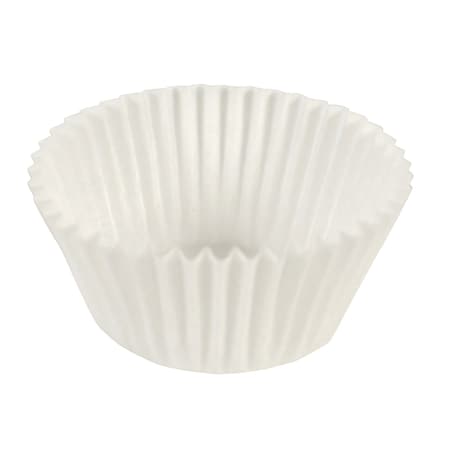 Fluted Bake Cup, 2-1/2", White, PK500