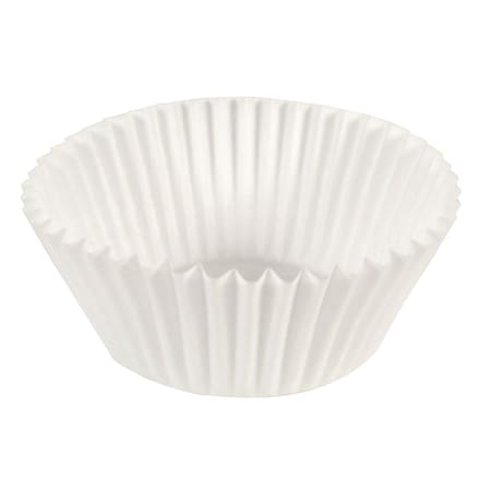 Fluted Bake Cup, 4-1/2", White, PK500