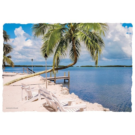 10" x 14" Burnt Edge Gulf View Paper Placemats, PK1000