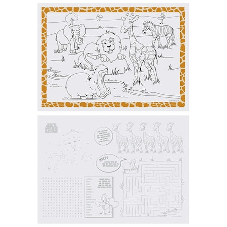 10" x 14" Jungle Fun 2-Sided Kids Placemats, PK1000