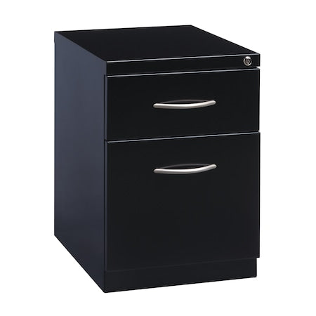 15 in W 2 Drawer Pedestal Files, Black, Letter