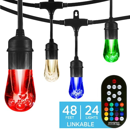 Seasons Cafe Lights, 48 ft., 24 Bulbs
