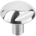 M8-1.25 x 16 mm Round Machine Screw, Polished Stainless Steel
