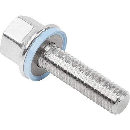 A4, M10 Hex Head Cap Screw, Hygienic Polished Stainless Steel, 25 mm L