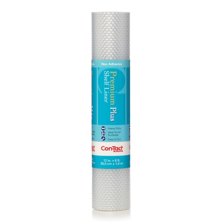 Premium Plus Shelf Liner, Nova Crystal Clear 12"x6 Ft., PK6