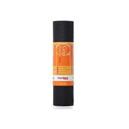Grip Premium Drawer and Shelf Liner, Black 18"x10 Ft., PK15