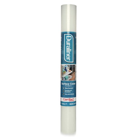 Duraliner Ribbed Shelf Liner, Clear 24"x10Ft., PK6