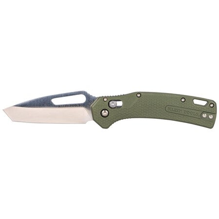 Knife, Tanto Blade, Moss Green Handle