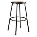 Blk Hardboard Stool, 30", Welded Tube Leg
