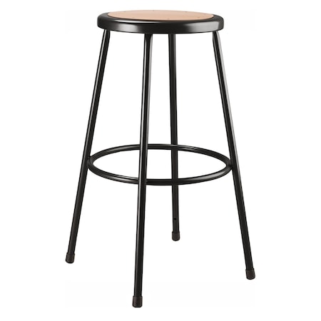 Blk Hardboard Stool, 30", Welded Tube Leg