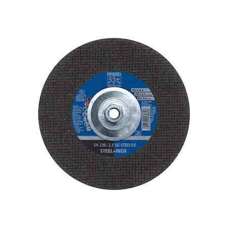 Abrasive Cut-Off Wheel, Type 27, 9 in Dia, 3/32 in Thick, 5/8 in-11 Arbor Hole Size, 24 Grit