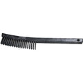 Curved Handle Scratch Brush, Plstc, 4"x19