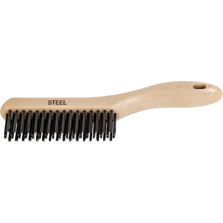 Shoe Handle Scratch Brush, CS Wire, 4"x16