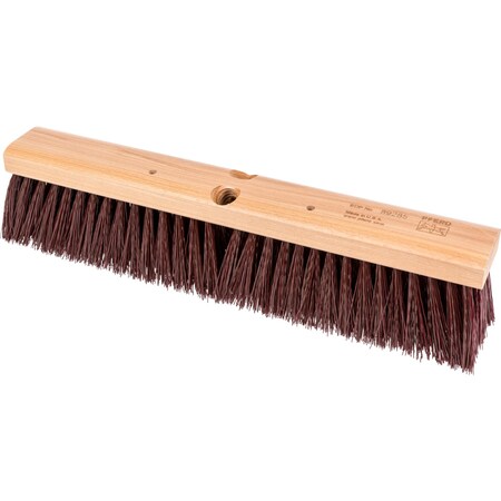 18" Coarse Sweep Floor Brush - Maroon Synthetic Fill, 3" Trim