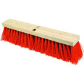 Straight Broom, Orange Plastic, 24