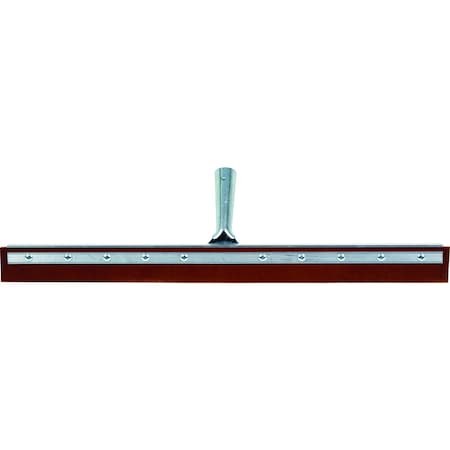 24" Floor Squeegee - Straight - Standard Duty, Red Gum Blade