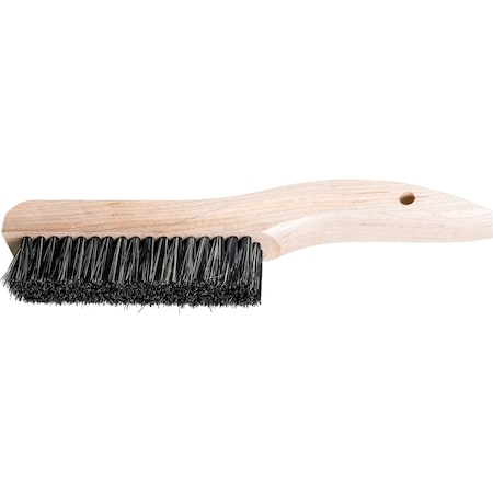 Shoe Handle Platers Brush - 4 Rows, Grey Tampico