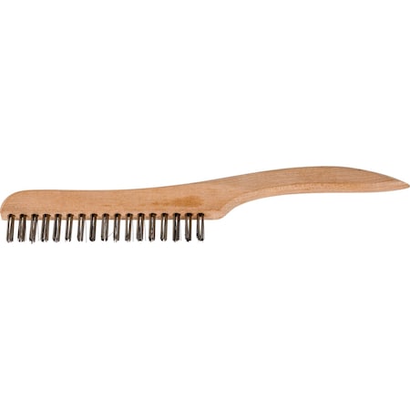 Shoe Handle Platers Brush - Narrow - 1 Row, .005 SS Wire