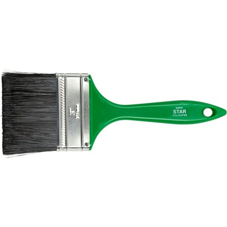 Wall Brush, Black Polyester, Grn Handle, 3