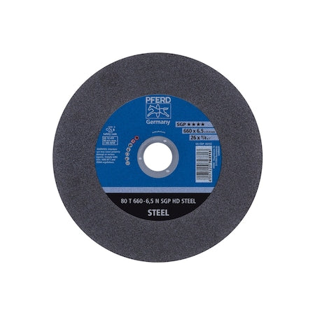 Abrasive Cut-Off Wheel, 26 in Dia, 1/4 in Thick, 1 in Arbor Hole Size, Aluminum oxide A, 24 Grit