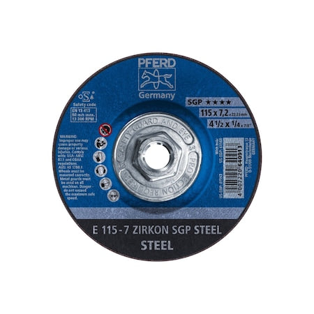 Grinding Wheel, 4-1/2"x1/4